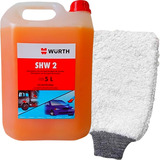 Luva Microfibra Para Lavar Carro + Shampoo Com Cera Wurth 5l
