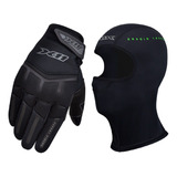Luva Moto Motoboy X11 Fit X Bike Moto + Balaclava A Vista Tamanho M
