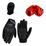 Luva Motocross Trilha Enduro + Óculos Proteção Off Road X11