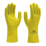 Luva Nitrílica Amarela Super Glove Kit Com 10 Pares