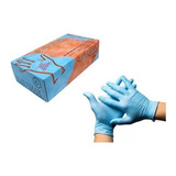 Luva Nitrilíca Descartável Azul Cx C/100 Odontologia, Salão 