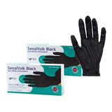 Luva Nitrilica Preta-sensivolk Black Tam G C/50 Kit C/ 3 Cxs