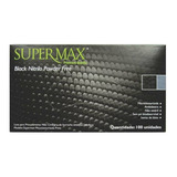 Luva Para Procedimento Black Tam Xg Supermax C/100 Cor Preto