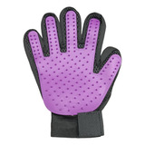 Luva Pet Escova Tira Remove Pelo Cachorro Gato Premium Full Cor Violeta