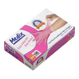 Luva Procedimento Nitrílica Rosa Pink Sem Pó 1000un Medix