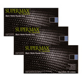 Luva Super Max Black Nitrilo - Kit 03 Caixas 300 Unidades