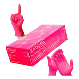 Luva Supermax Nitrílica Pink (s/ Pó) - Cx. C/ 01 Cartucho