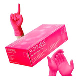 Luva Supermax Nitrílica Pink (s/ Pó) - Cx. C/ 02 Cartuchos