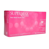 Luva Supermax Nitrílica Pink (s/ Pó) - Cx. C/ 05 Cartuchos