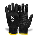 Luva Tricotada Preta Pigmentada Kit 12 Pares Kalipso