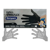 Luva Vinil Flex Descartável Proteção D Mãos C100u Preta M