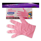 Luva Vinilflex Bompack Rosa Sem Pó Gg- Caixa 100 Unidades