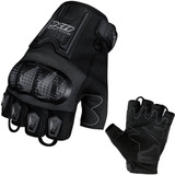 Luva X11 Blackout 2 Aberto Motociclista Moto Meio Dedo Bike
