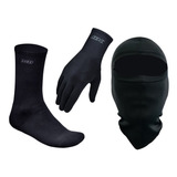 Luva X11 Moto Segunda Pele Thermic + Meia Térmica + Touca