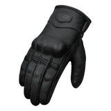 Luva X11 Route 2 Moto Couro Preta Motociclista Cano Curto