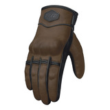 Luva X11 Route 2 Motociclista Cano Curto C/couro De Cabra Cor Marrom Tamanho Gg