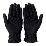 Luvas Descartáveis Antiderrapantes Supermax Cor Preto Tamanho Gg De Nitrilo X 100 Unidades