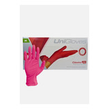 Luvas Descartáveis Unigloves Clássico Cor Rosa 2 Cartuchos
