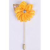 Luxo Pin Broche Noivo Flor Folha