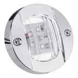 Luz De Popa Circular Cromada 12v P/ Embarcações