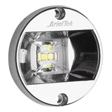 Luz De Popa Circular Cromada Led 12v Cor Branca Barco Lancha