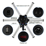 Luz Led 54w Bicolor Dobrável Greika Suporte Celular + Tripé Cor Da Estrutura Preto 110v/220v