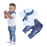 M Baby Suit, 1 Conjunto De Camiseta Masculina De Manga Curta