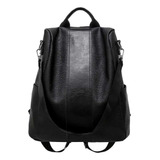 M Bolsa Casual Mochila Pequena De Couro Macio Selvagem Dupla