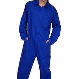 Macacão Azul Industrial Mecânico Manga Longa Uniforme