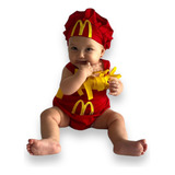 Macacão Batata Frita Bebe Mc Donalds Roupa Infantil Fantasia