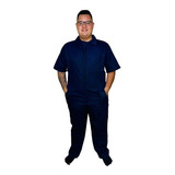 Macacão Brim Pesado Manga Curta Uniforme Preto P Ao G1 31