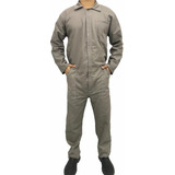 Macacão Brim Pesado Manga Longa Uniforme Profissional Cinza