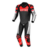 Macacão Couro Moto 1 Peça Racing Shiver Corsa