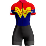 Macacão De Ciclismo Feminino Roupa Diversos Macaquinho Uv+