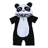 Macacão Infantil Verão Fantasia Panda -