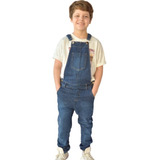 Macacão Jeans Masculino Jardineira Juvenil Tam 10 12 14 16 