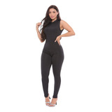 Macacão Longo Feminino Social Comprido Pantacourt Viscose