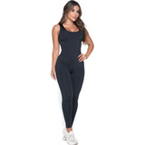Macacão Longo Feminino Suplex Fitness Ginastica E Academia