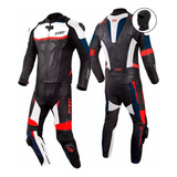 Macacão Moto Motociclista X11 Speed 2 Couro 2 Peças Tricolor