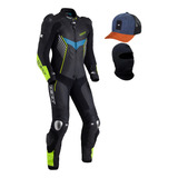 Macacão Moto Texx Pista 1 Peça Couro Legitimo Esportivo 