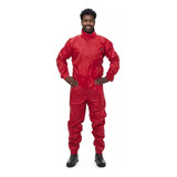 Macacão Nylon 100% Impermeável Vermelho Pantaneiro