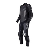 Macacão Para Moto Texx Pista 1 Peça - Preto E Cinza