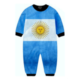 Macacão Pijama Bandeira Argentina Infantil Criança