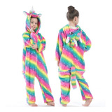 Macacão Pijama Infantil Unicórnio Tipo Microfibra Pelúcia