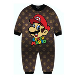 Macacão Pijama Super Mario Bros Infantil