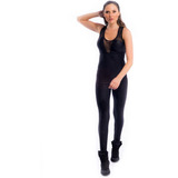 Macacão Suplex Fitness Tule Mac690 - Feminino