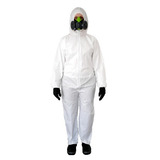 Macacao Tipo Tyvek Maxvest Branco Descartavel
