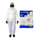 Macacao Tnt Descartavel Pintura/hospitalar Branco C/capuz 