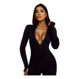 Macacão Virginia Fonseca Inverno Frio Canelado Preto Grosso 