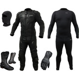 Macacão X11 Couro Moto Speed 2+luva X11+bota X11